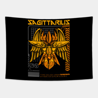 Sagittarius Aiolos Saint Seiya Futuristic Armor Tapestry