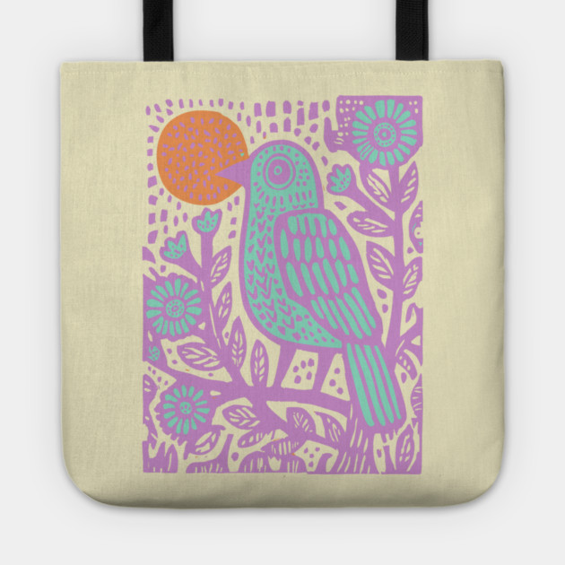 Psychedelic Tribal Bird Tote by TuncGK