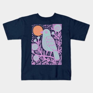 Psychedelic Tribal Bird Kids T-Shirt