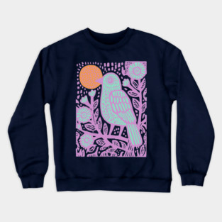 Psychedelic Tribal Bird Crewneck Sweatshirt