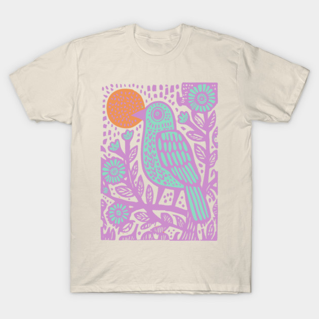 Psychedelic Tribal Bird T-Shirt by TuncGK