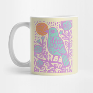 Psychedelic Tribal Bird Mug