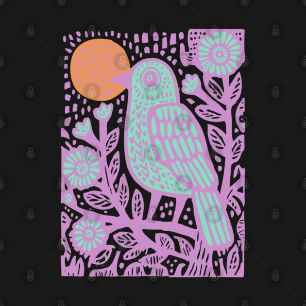 Psychedelic Tribal Bird by TuncGK