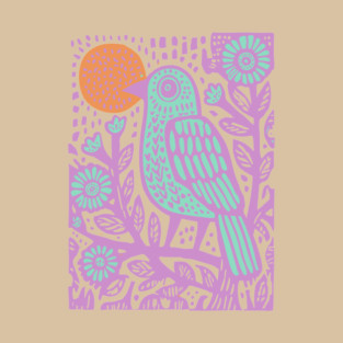 Psychedelic Tribal Bird T-Shirt