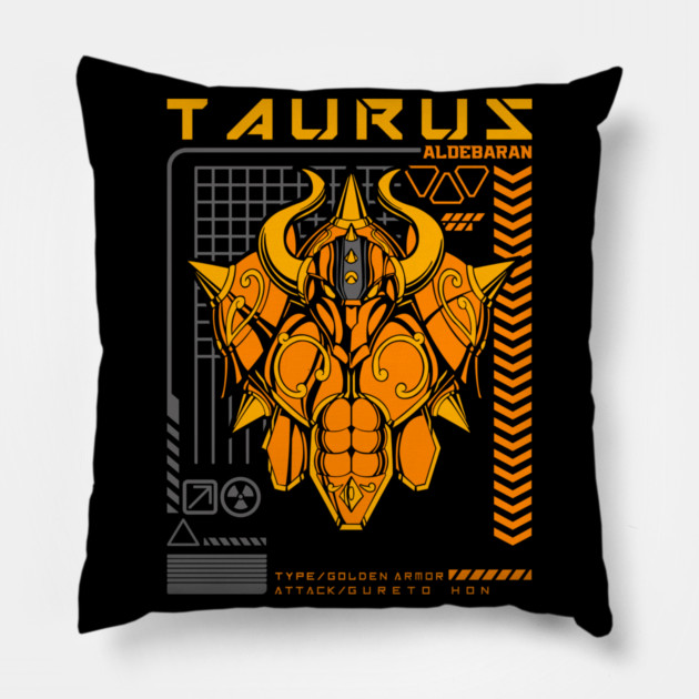 Taurus Aldebaran Saint Seiya Futuristic Armor Pillow by Otaku Vibes
