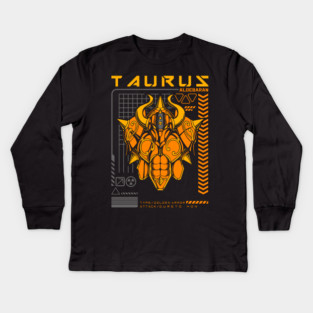 Taurus Aldebaran Saint Seiya Futuristic Armor Kids Long Sleeve T-Shirt