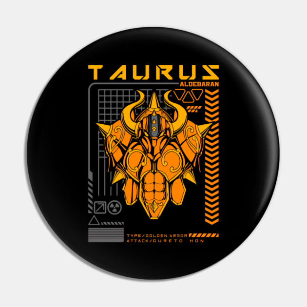Taurus Aldebaran Saint Seiya Futuristic Armor Pin by Otaku Vibes