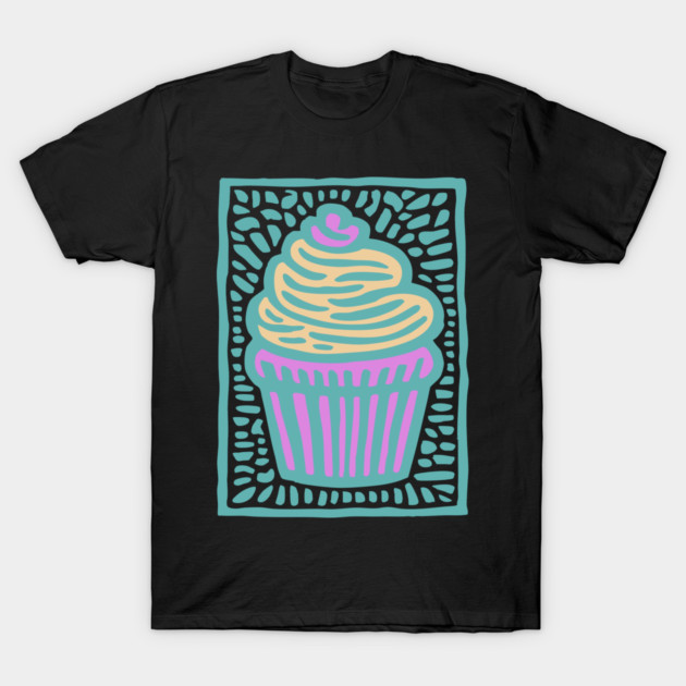 Trippy Psychedelic Cupcake T-Shirt by TuncGK