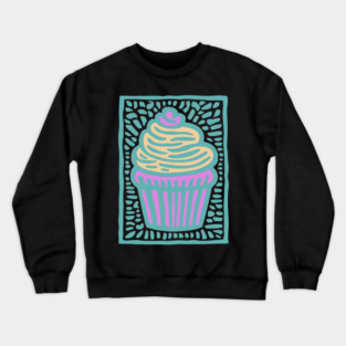 Trippy Psychedelic Cupcake Crewneck Sweatshirt
