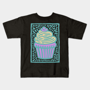 Trippy Psychedelic Cupcake Kids T-Shirt