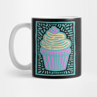 Trippy Psychedelic Cupcake Mug