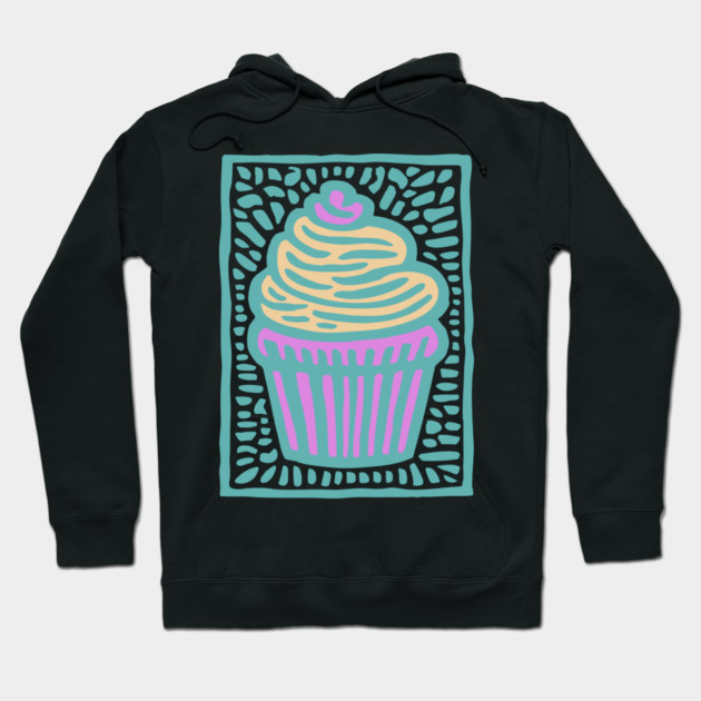 Trippy Psychedelic Cupcake Hoodie by TuncGK