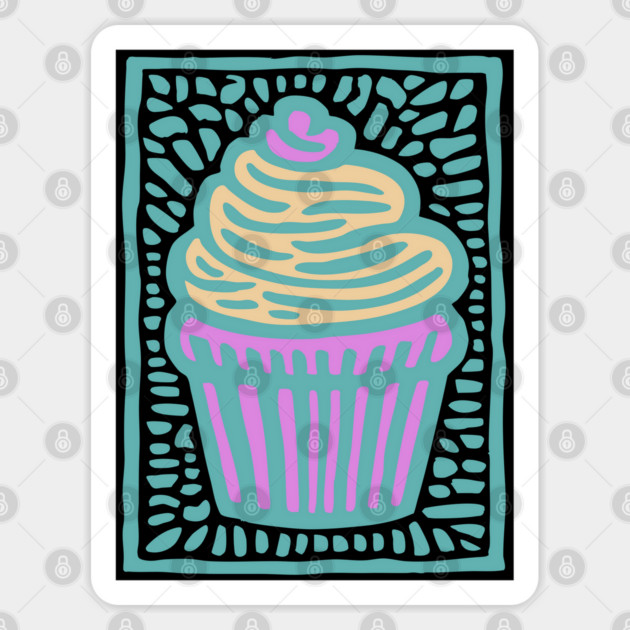 Trippy Psychedelic Cupcake Sticker by TuncGK