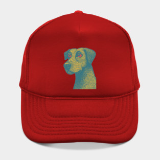 Tribal Psychedelic Dog - Trippy Linocut Hat