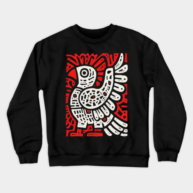 Psychedelic Tribal Eagle Crewneck Sweatshirt by TuncGK