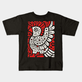 Psychedelic Tribal Eagle Kids T-Shirt