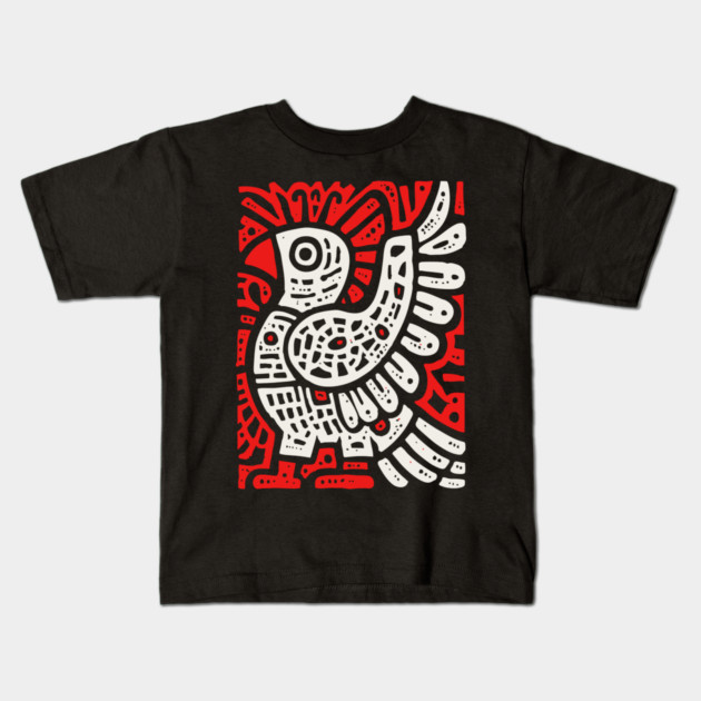 Psychedelic Tribal Eagle Kids T-Shirt by TuncGK
