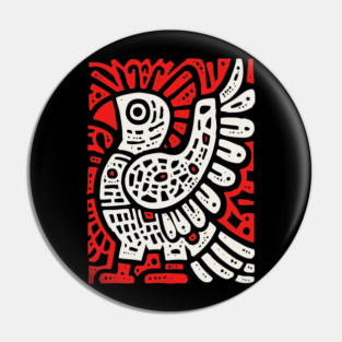 Psychedelic Tribal Eagle Pin