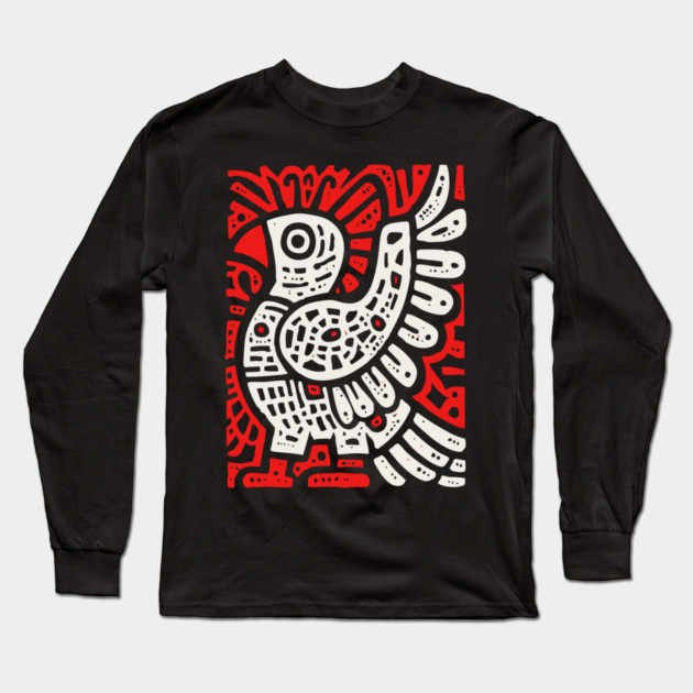 Psychedelic Tribal Eagle Long Sleeve T-Shirt by TuncGK