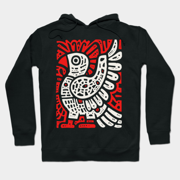 Psychedelic Tribal Eagle Hoodie by TuncGK