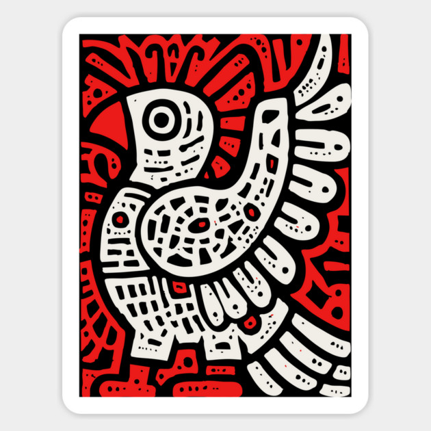Psychedelic Tribal Eagle Magnet by TuncGK