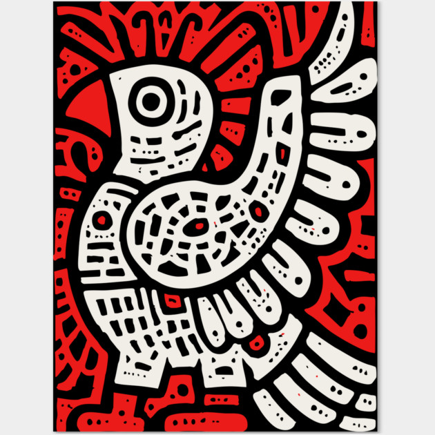 Psychedelic Tribal Eagle Wall Art by TuncGK