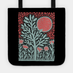 Trippy Psychedelic Flowers - Tribal Plant Art Tote