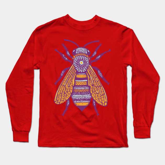 Psychedelic Tribal Fly Long Sleeve T-Shirt by TuncGK