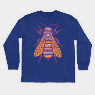 Psychedelic Tribal Fly Kids Long Sleeve T-Shirt