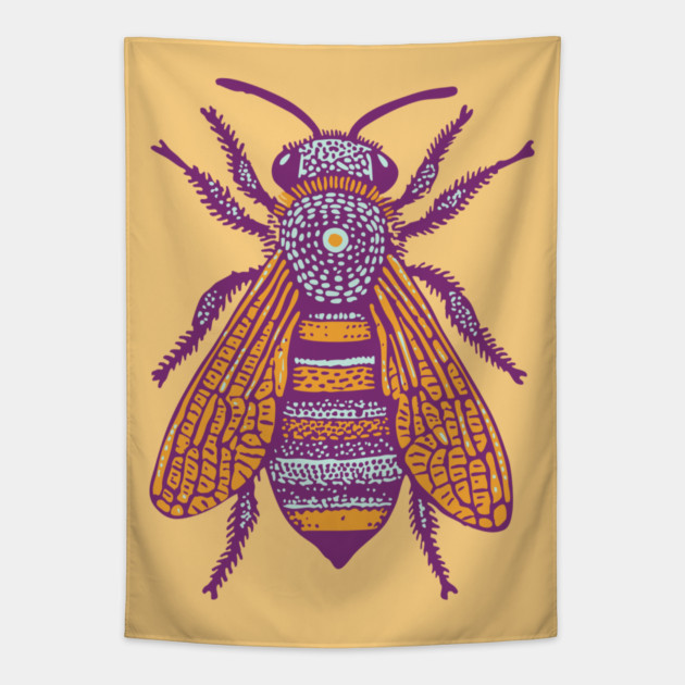 Psychedelic Tribal Fly Tapestry by TuncGK