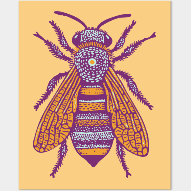 Psychedelic Tribal Fly Wall Art by TuncGK