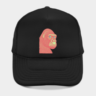 Psychedelic Woodcut Gorilla Hat