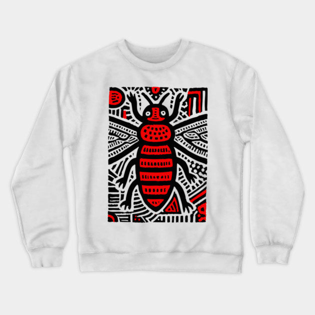 Tribal Psychedelic Insect Crewneck Sweatshirt by TuncGK