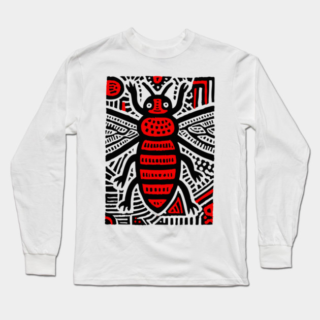 Tribal Psychedelic Insect Long Sleeve T-Shirt by TuncGK