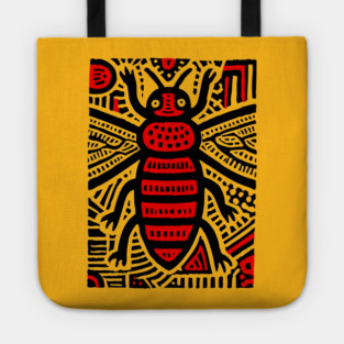 Tribal Psychedelic Insect Tote