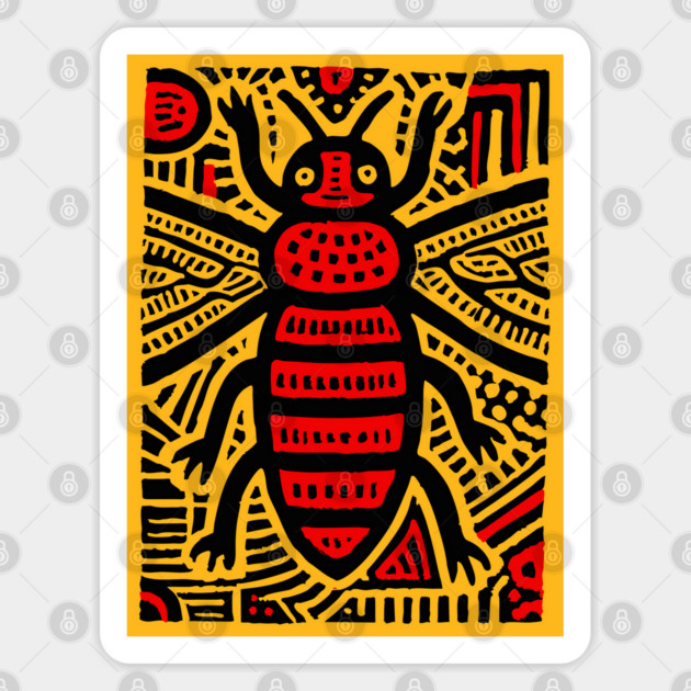 Tribal Psychedelic Insect Sticker by TuncGK