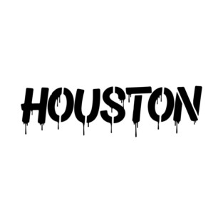 Houston-Town Spray Paint Graffiti Street Urban Hip Hop Vibe T-Shirt