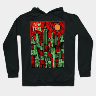 Psychedelic New York Skyline Hoodie