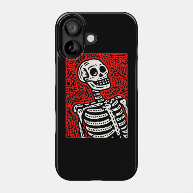 Psychedelic Tribal Skeleton Phone Case by TuncGK