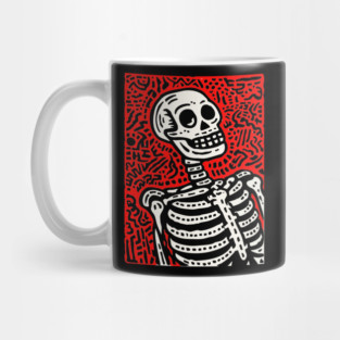 Psychedelic Tribal Skeleton Mug
