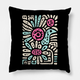 Psychedelic Folk Spring Pillow