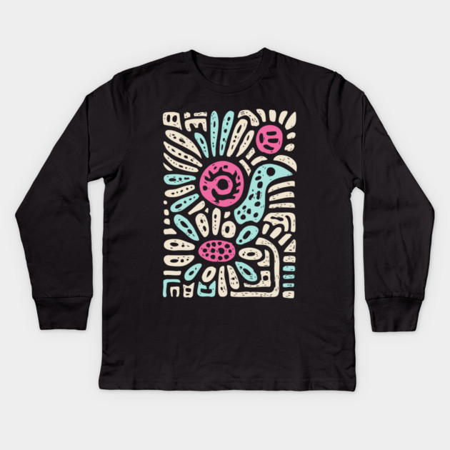 Psychedelic Folk Spring Kids Long Sleeve T-Shirt by TuncGK