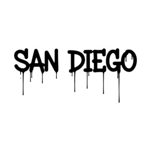 San diego West Coast Spray Paint Graffiti Inspired San Diego Street Culture T-Shirt
