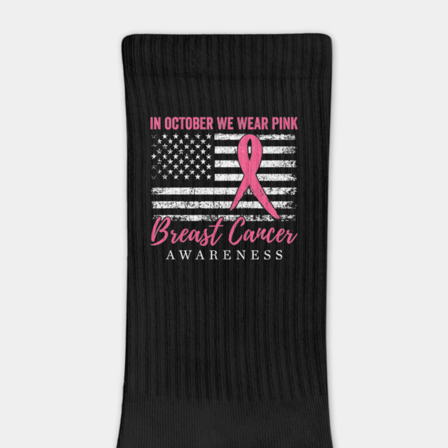 Breast Cancer Survivor Warrior Vintage American Flag October Awareness by ArtistTee ⭐⭐⭐⭐⭐