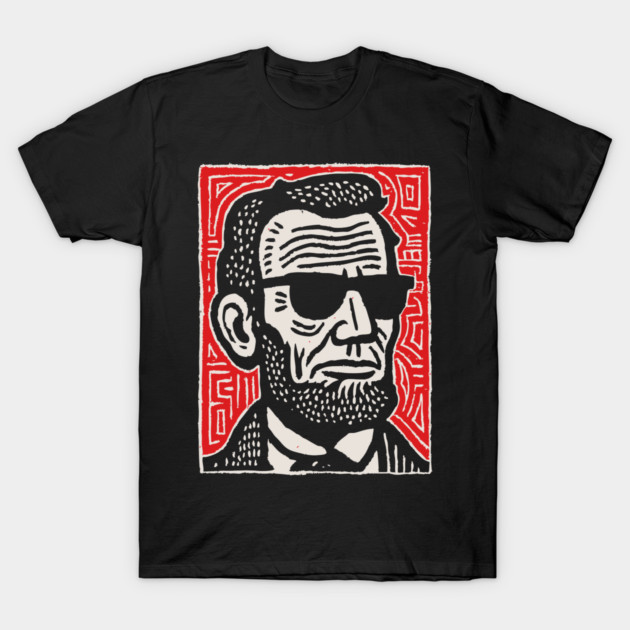 Psychedelic Abe Lincoln T-Shirt by TuncGK