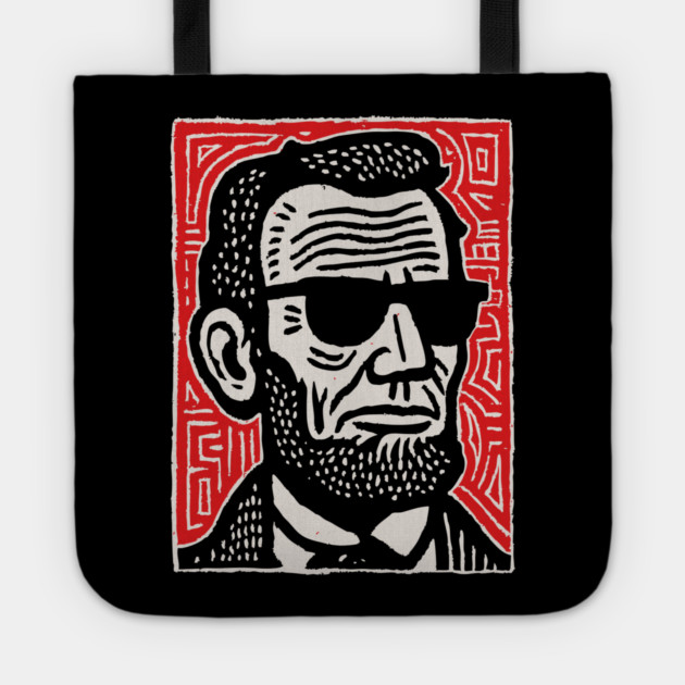 Psychedelic Abe Lincoln Tote by TuncGK