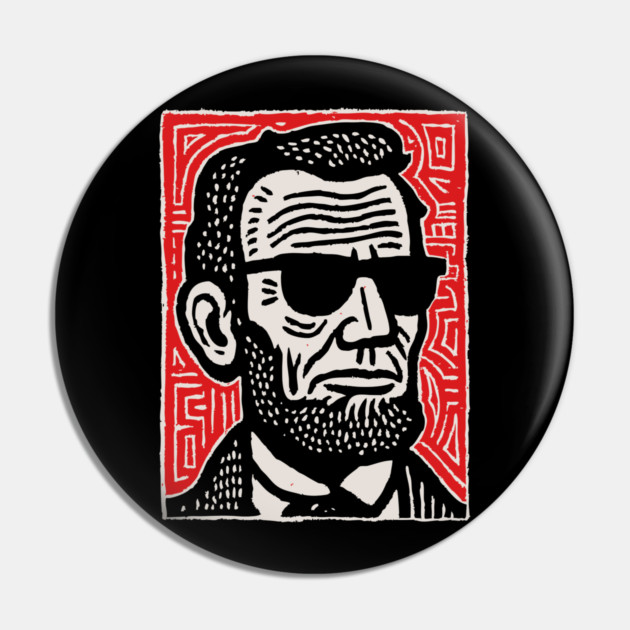 Psychedelic Abe Lincoln Pin by TuncGK