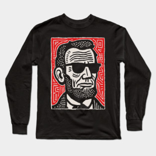 Psychedelic Abe Lincoln Long Sleeve T-Shirt
