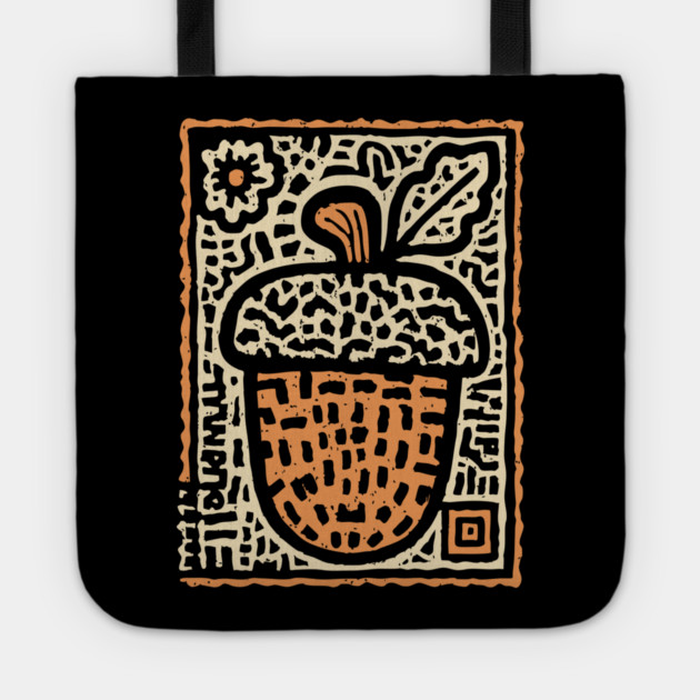 Tribal Psychedelic Acorn Tote by TuncGK