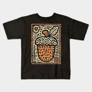 Tribal Psychedelic Acorn Kids T-Shirt